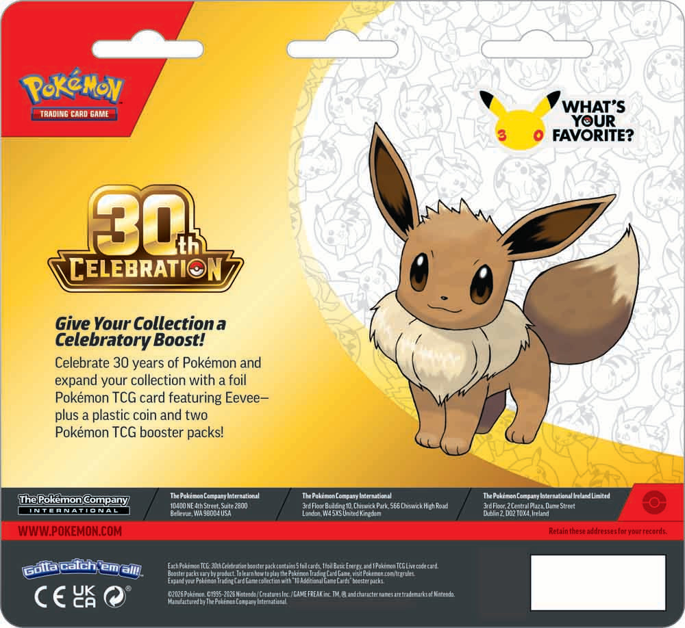 Pokémon – 30th Celebration – 2-Pack Blister – Eevee