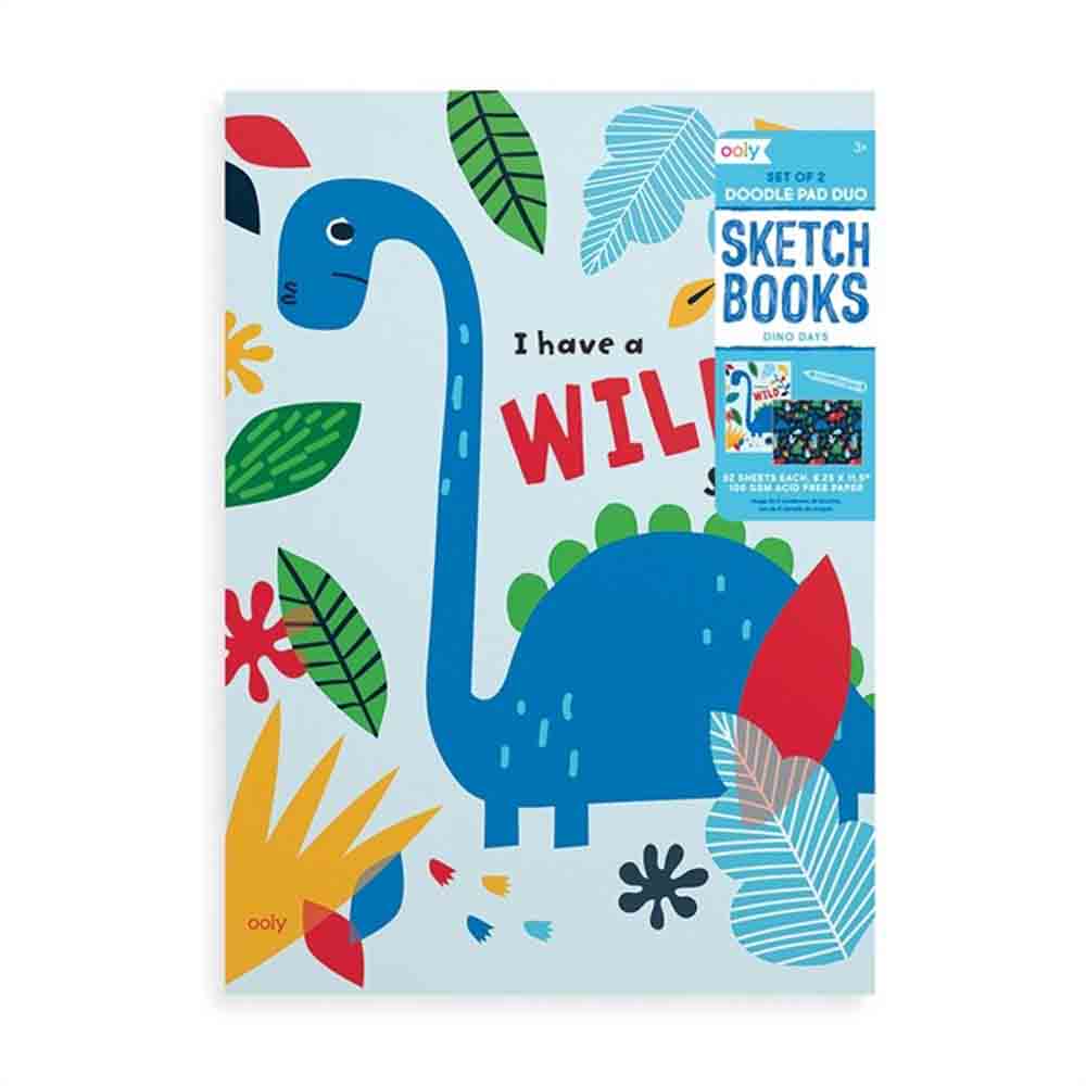 Ooly - Skitseblok - Doodle Pad Duo - Dino Days