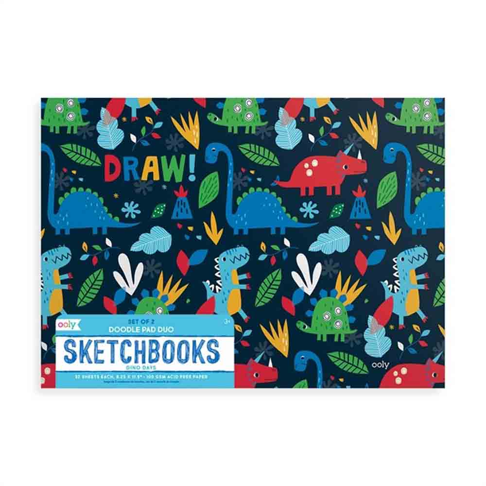 Ooly - Skitseblok - Doodle Pad Duo - Dino Days