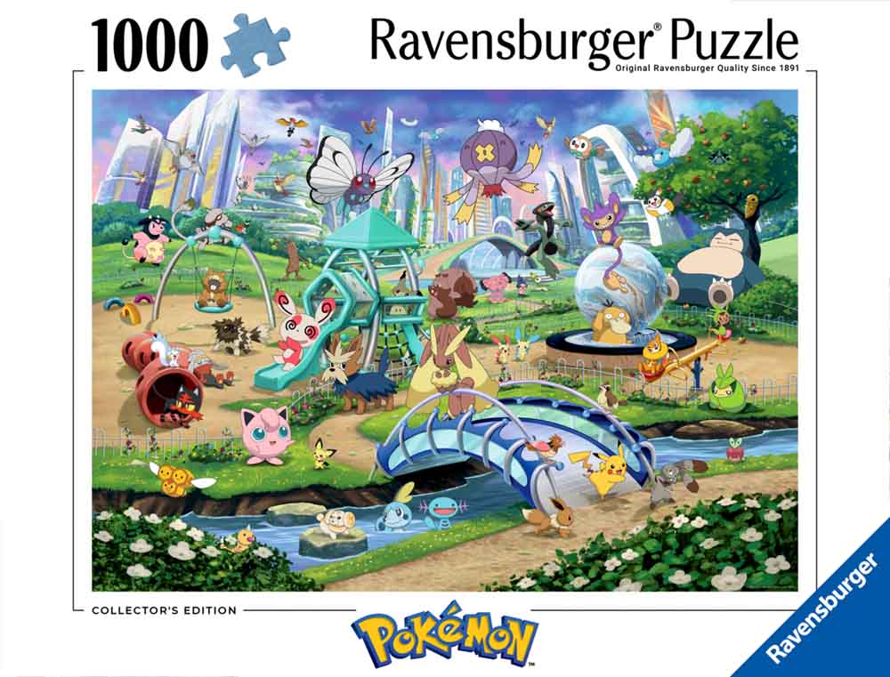 Pokémon Eevee and Park - Puslespil 100 brikker