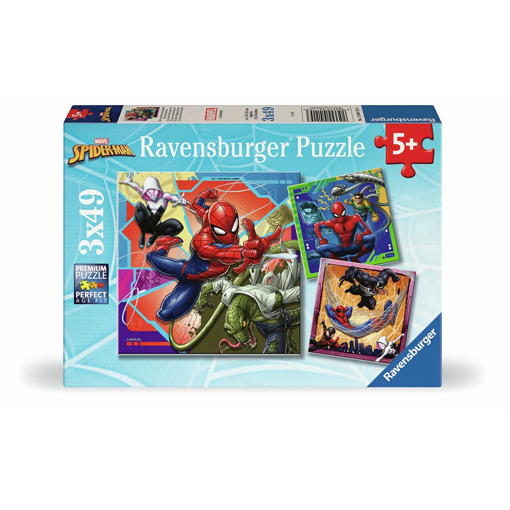 Ravensburger - Marvel Spider Man - Puslespil 3x49 brikker
