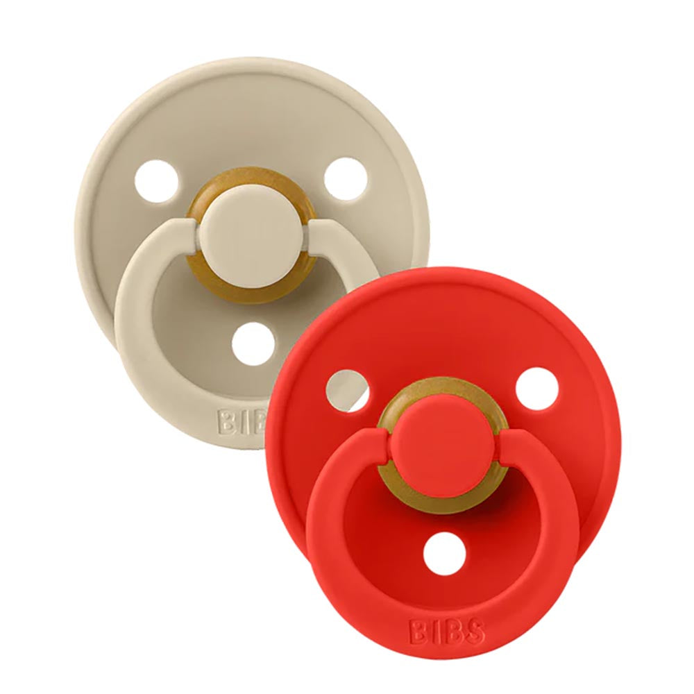 BIBS - Colour 2 Pack - Vanilla/Candy Apple - STR. 2