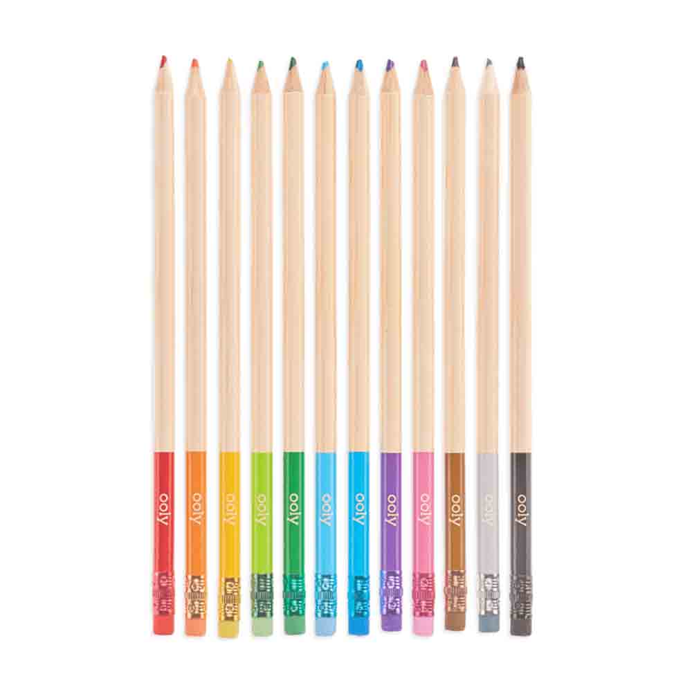 Ooly - Blyanter - Un-Mistake-Ables Erasable Coloured Pencils - 12stk