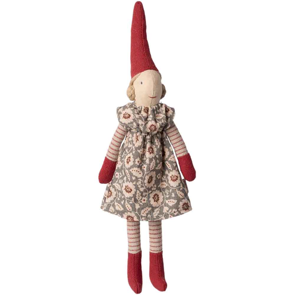 Maileg - Nisse, str. 1 - Pige - Vinter mint kjole