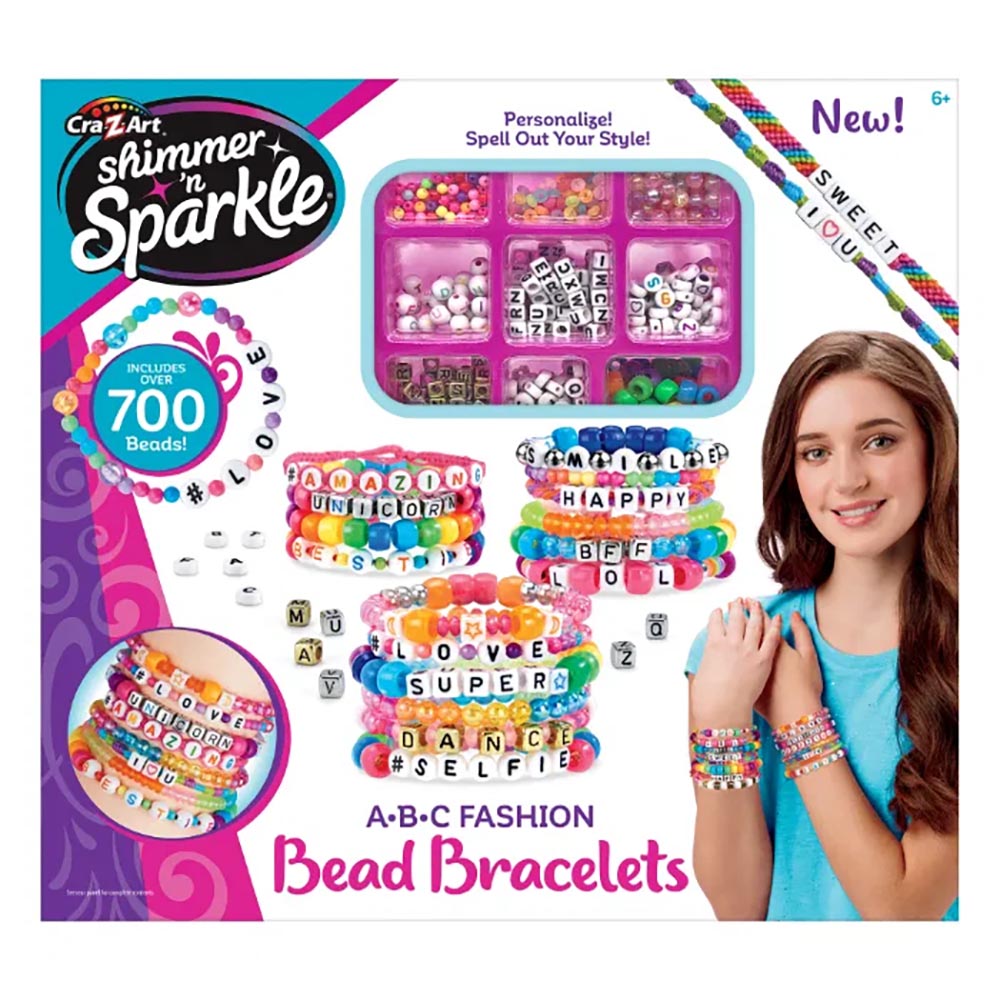 SHIMMER N SPARKLE - ABC FASHION BEAD BRACELETS