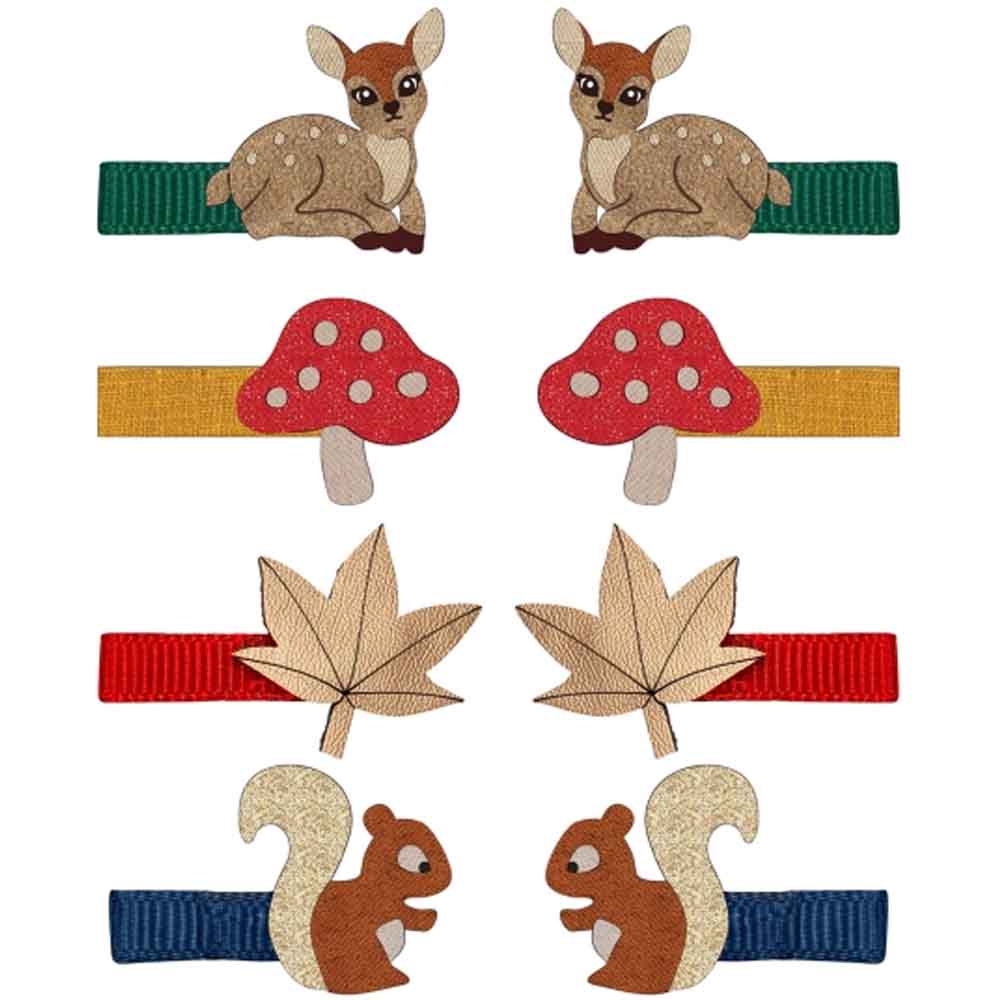Mimi & Lula - 8 Hårclips - Fawn and Friends