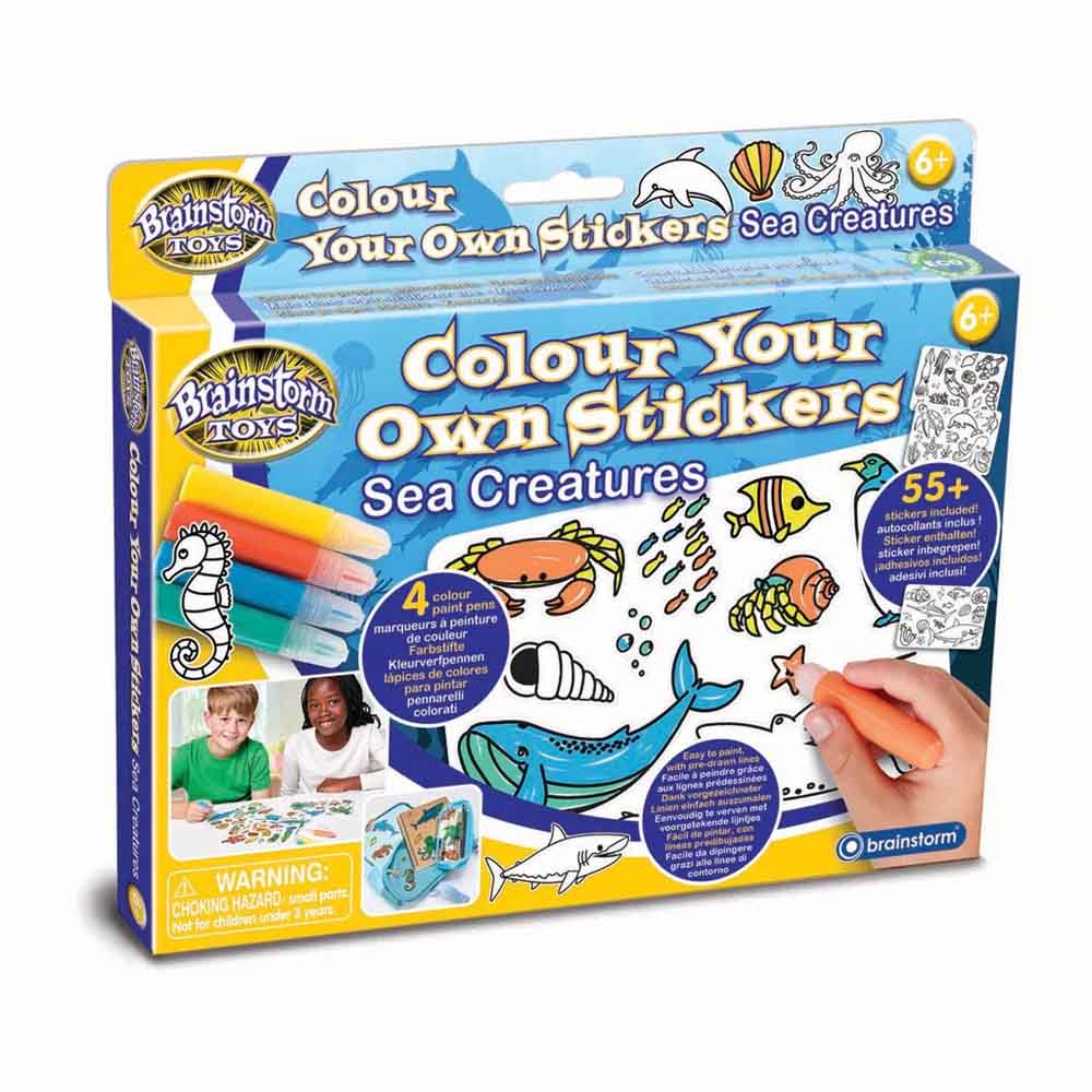 Brainstorm - Colour Your Own Stickers - Sea Creatures