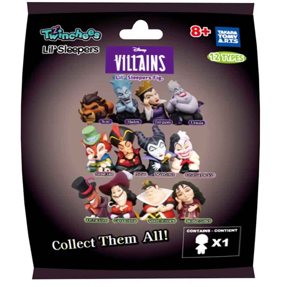 Twinchees - Disney Villains Lil’ Sleepers Figure – Assorteret