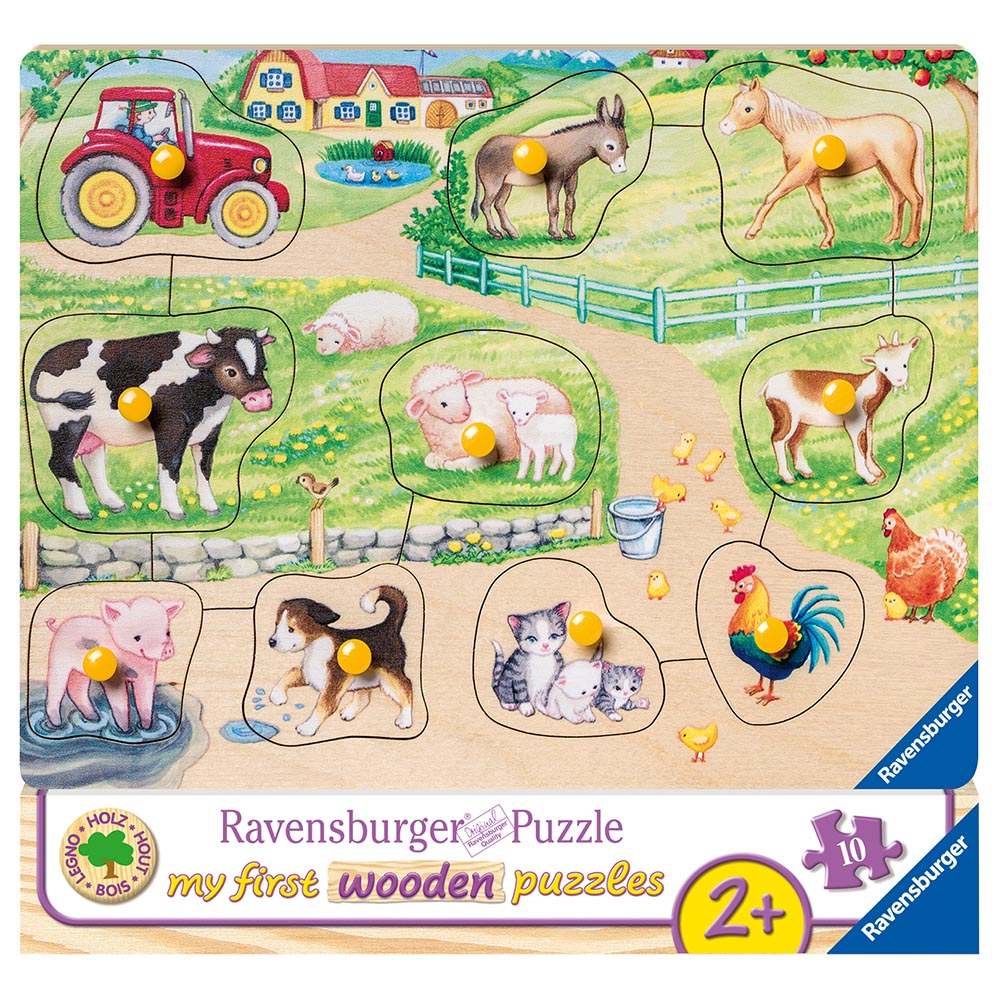 Ravensburger - Morgen på farmen - Puslespil 10 brikker