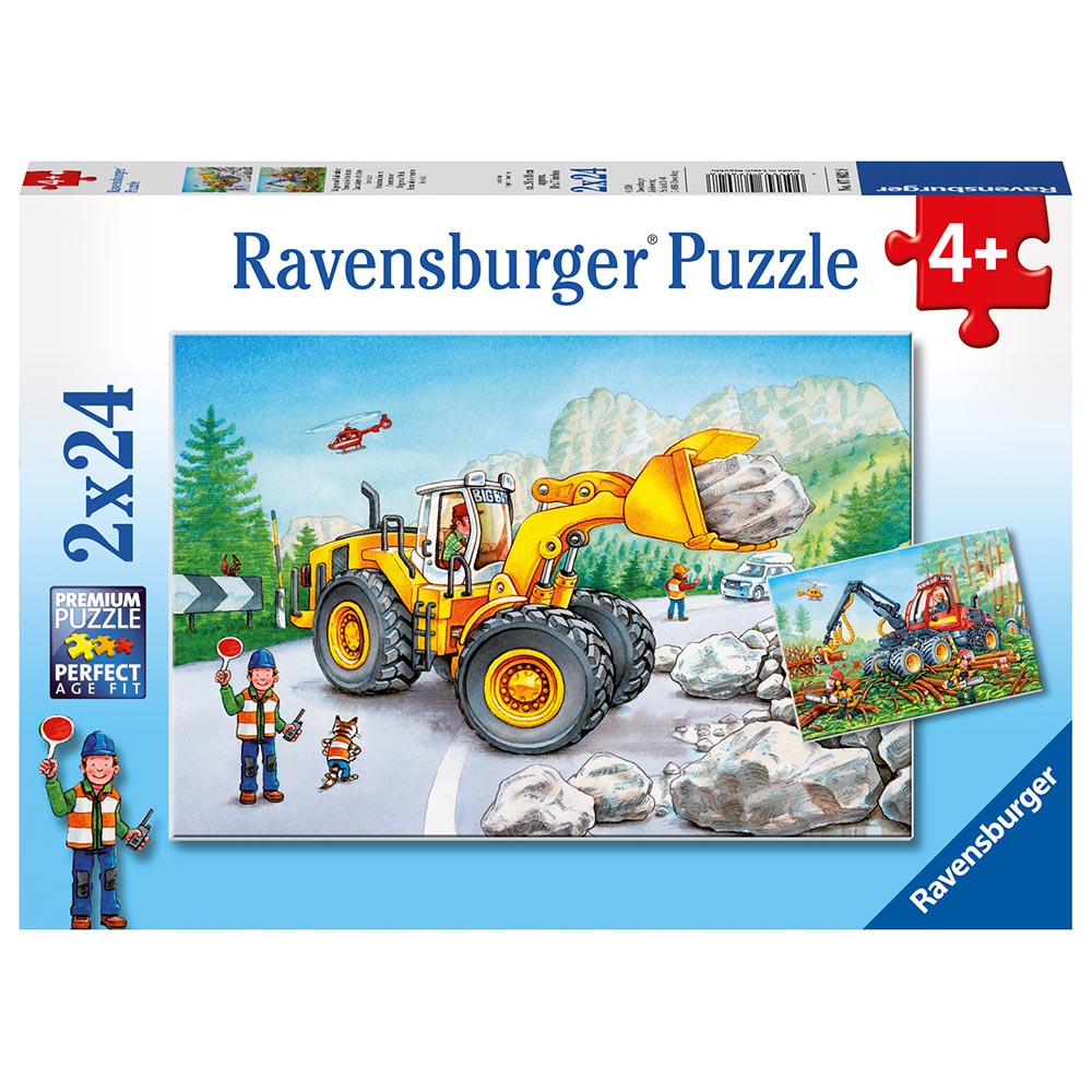 Ravensburger - Gravearbejde i gang - Puslespil 2x24 brikker