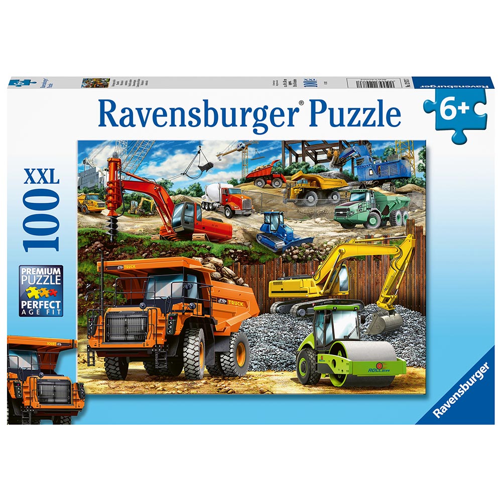 Ravensburger - Arbejdskøretøjer - Puslespil 100 brikker