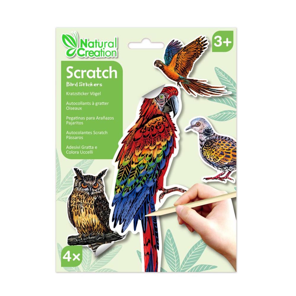 Natural Creation - Skrab klistermærker - fugle