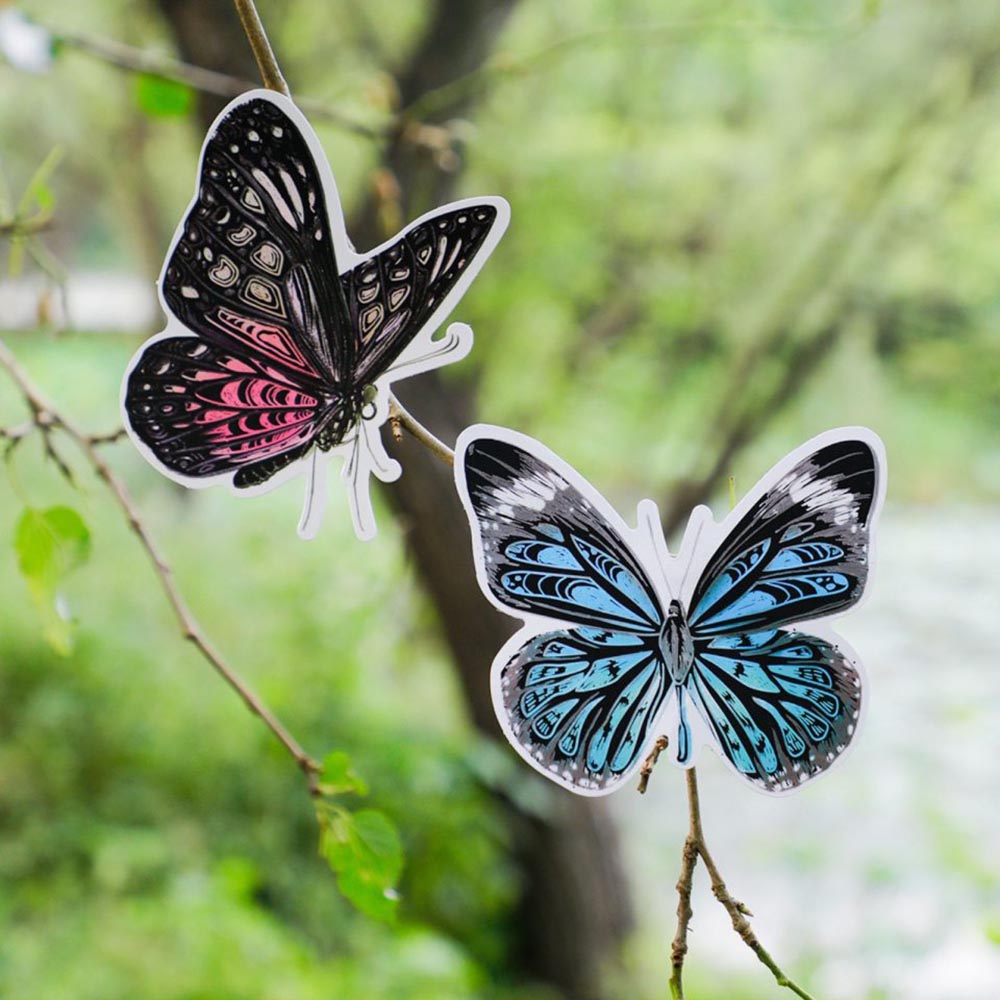 Natural Creation - Skrab klistermærker - sommerfugle