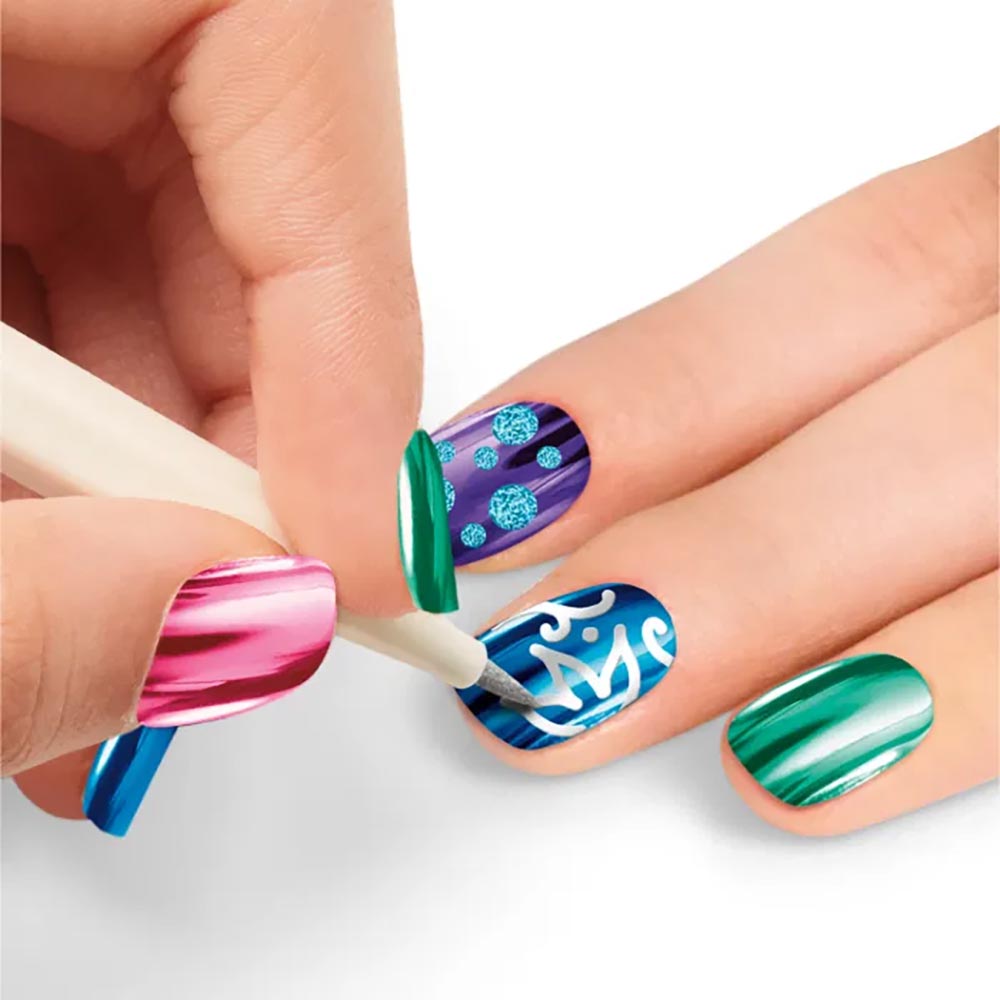 SHIMMER N SPARKLE - METALLIC RAINBOW NAIL ART