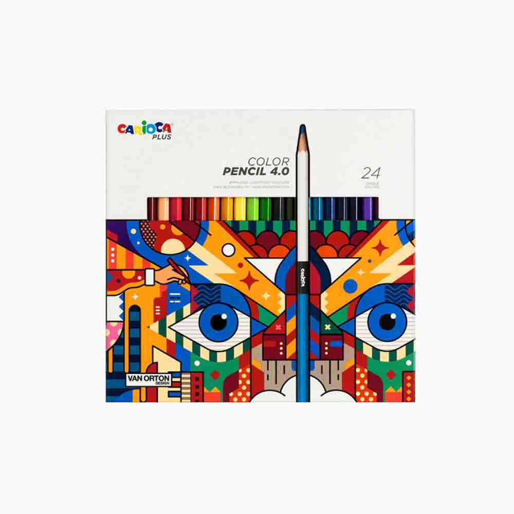 Carioca - PLUS - Farveblyanter 4mm - 24stk