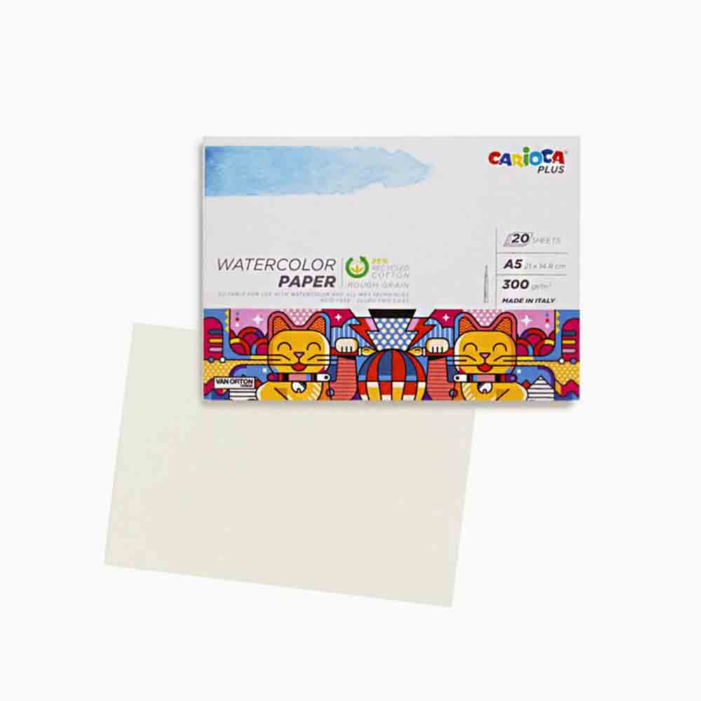 Carioca - PLUS - Vandfarve blok 300g - A5 - 20 sider