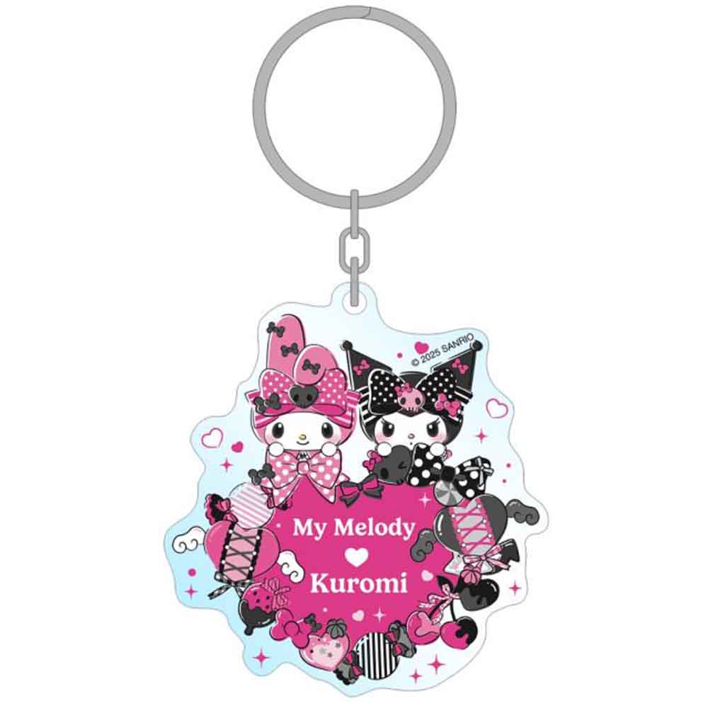 Sanrio - My Melody & Kuromi - Nøglering - 7cm