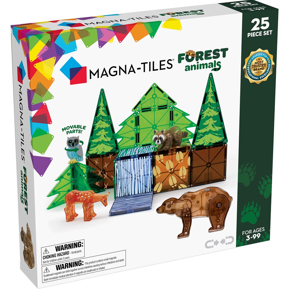 Magna-Tiles - Skovens dyr 25 stk