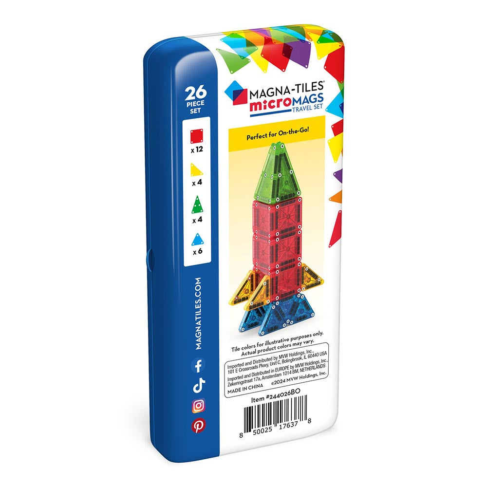 Magna-Tiles - microMAGS rejsesæt 26 dele