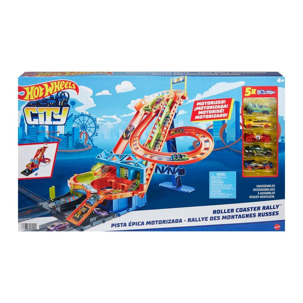 Hot Wheels - City Roller Coaster Rally with 5 Cars