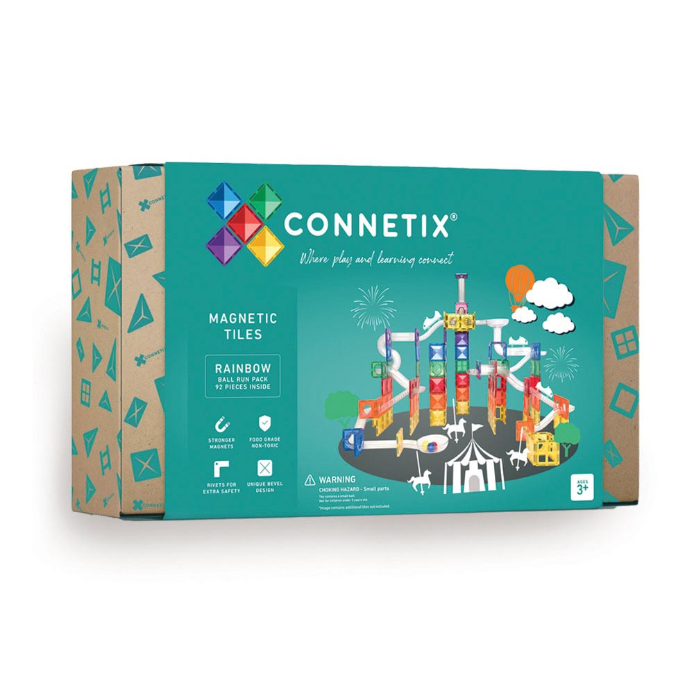 Connetix - Kuglebane - magnetsæt 92 dele - Rainbow