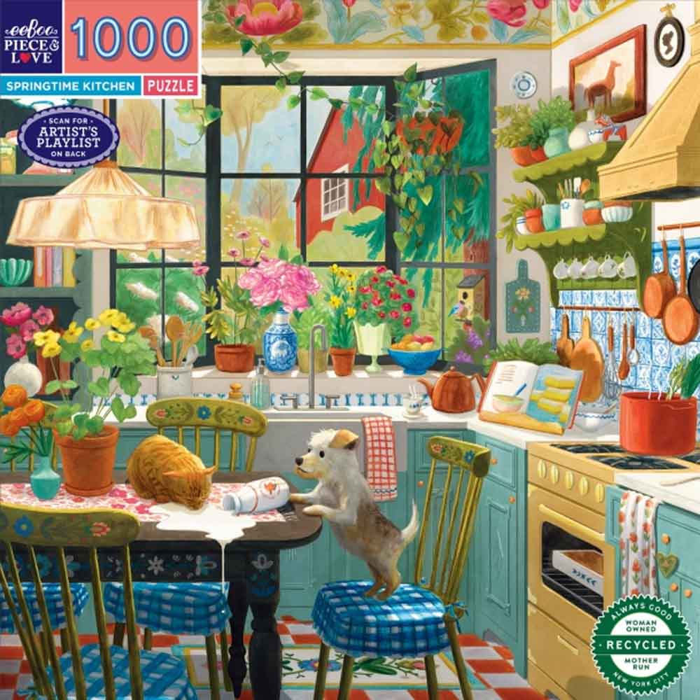 eeBoo - Puslespil 1000 brk - Springtime Kitchen