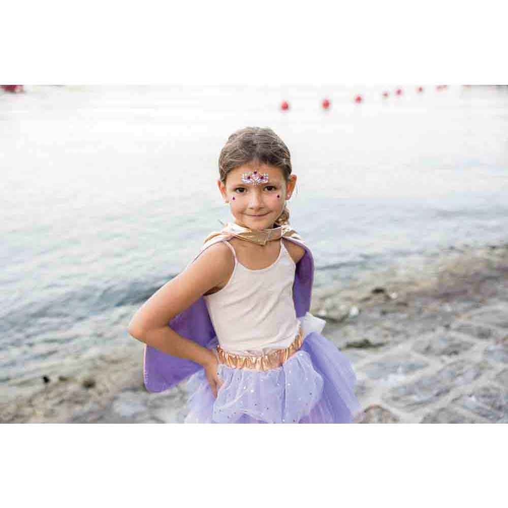 Great Pretenders - Superhelt, Lilla/Guld - Kostume - 4-6år