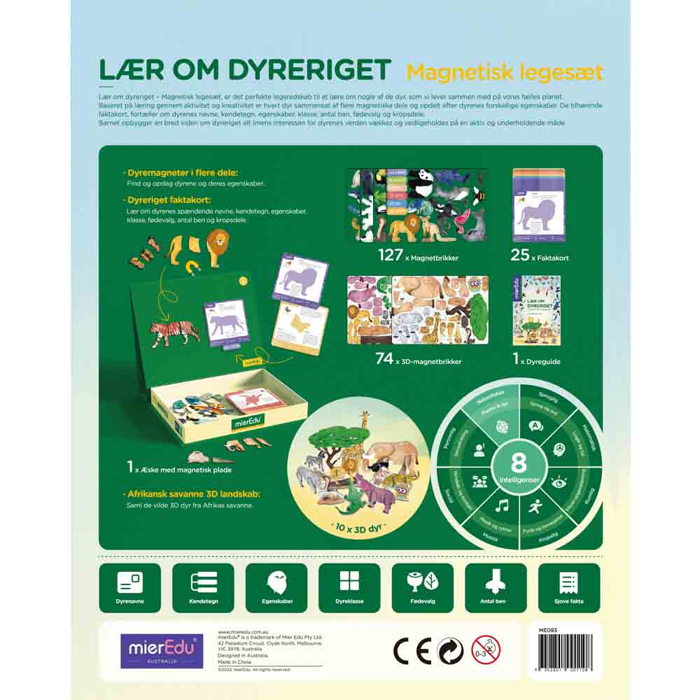 mierEdu - Magnetisk legesæt - Lær om dyreriget