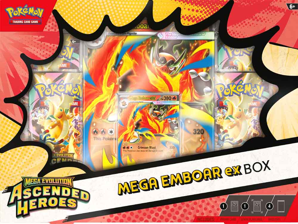 Pokémon – Mega Evolution – Ascended Heroes – Mega Emboar ex Box