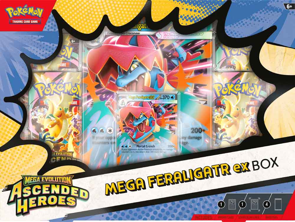 Pokémon – Mega Evolution – Ascended Heroes – Mega Feraligatr ex Box
