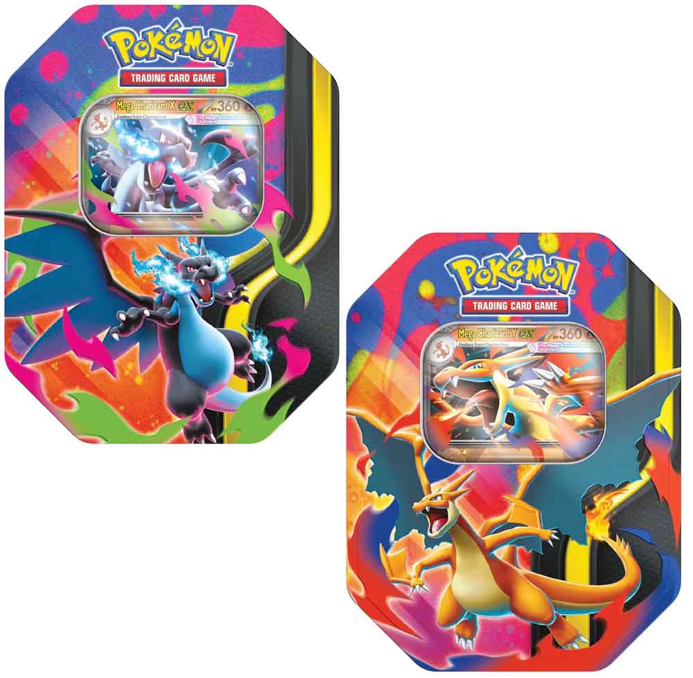 Pokémon – 2026 Spring Tin – Mega Charizard X ex & Mega Charizard Y ex