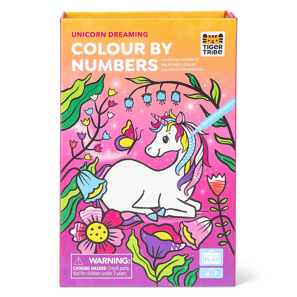 Tiger Tribe - Tegnesæt - Colour by Numbers – Unicorn Dreaming