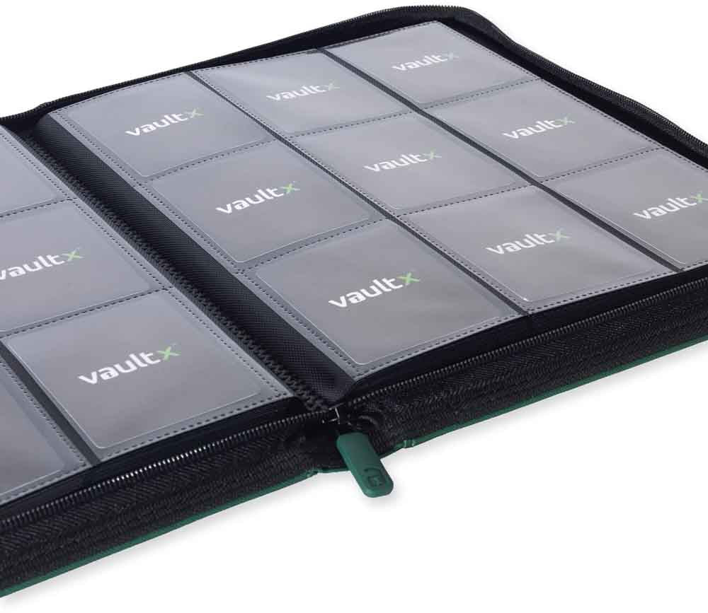 VaultX - 9-Pocket Exo-Tec® Zip Binder - Forest Green