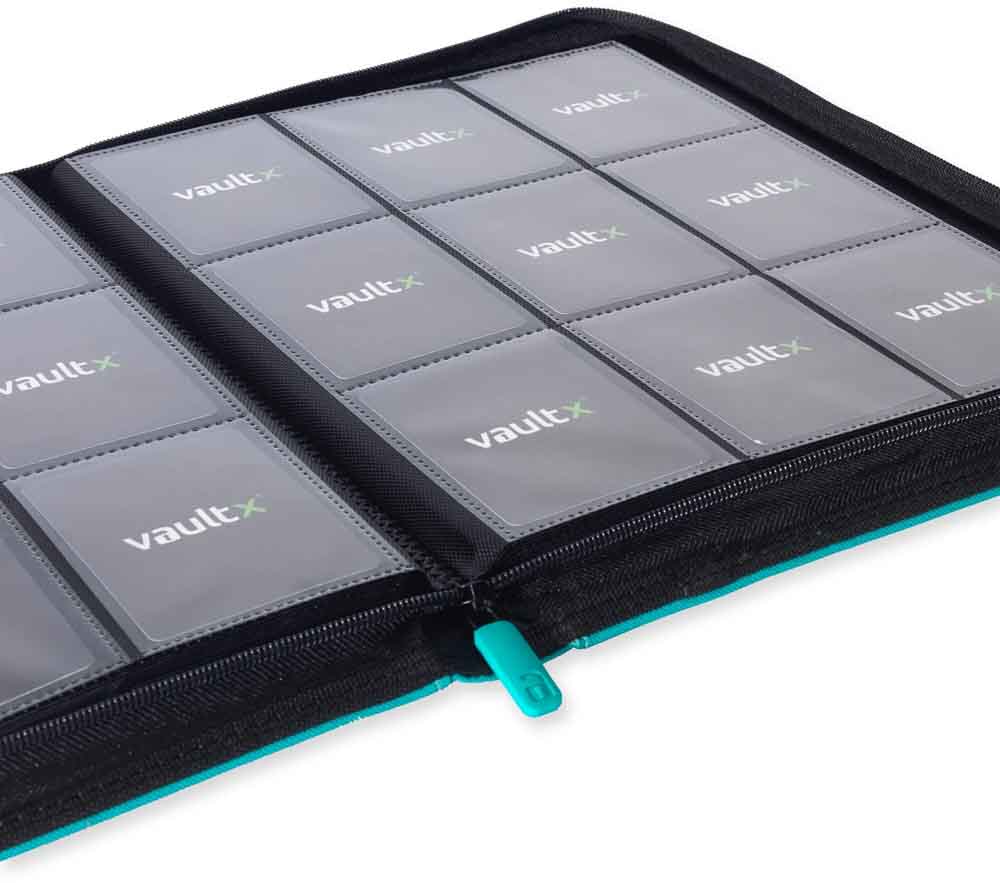 VaultX - 9-Pocket Exo-Tec® Zip Binder - Ocean Blue