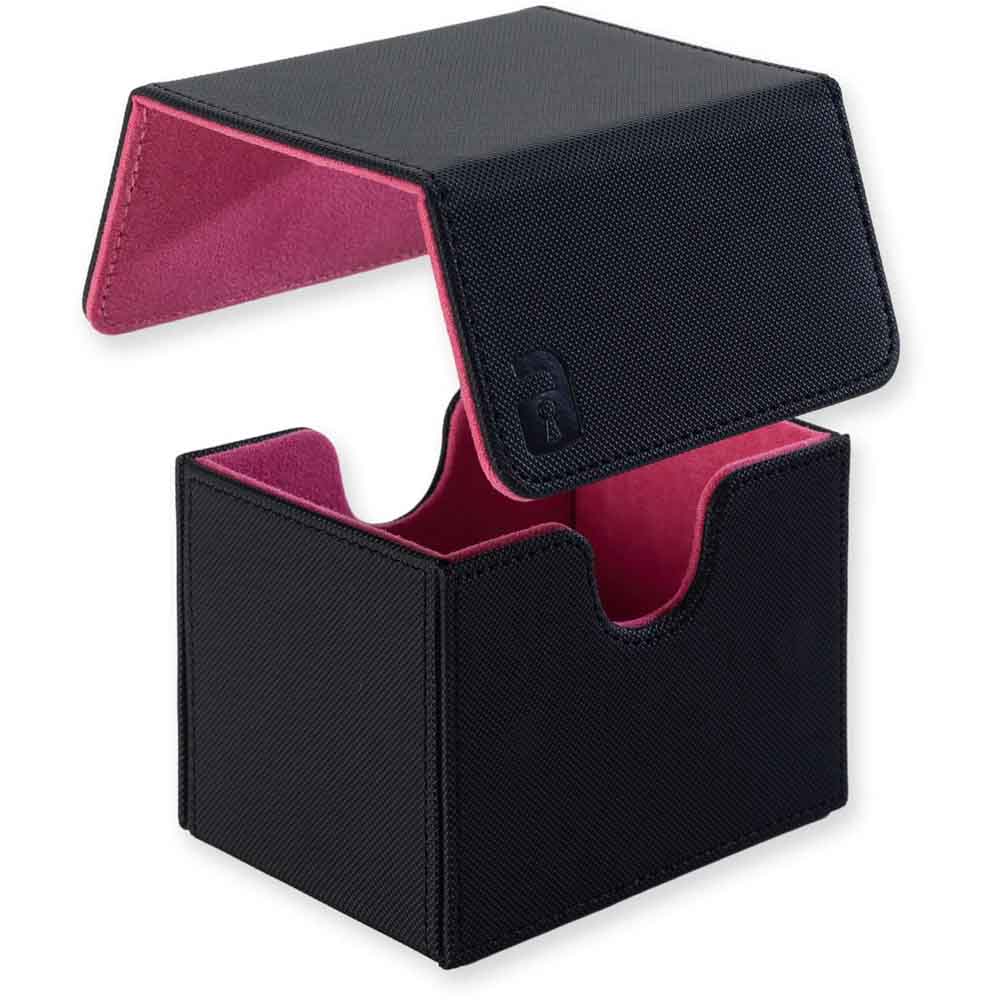 VaultX - Sideloading Deck Box 100+ - Black / Electric Pink