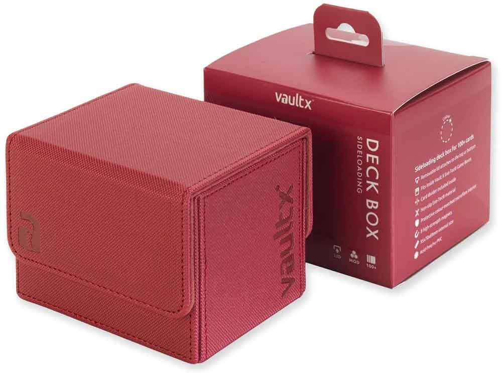 VaultX - Sideloading Deck Box 100+ - Metallic Red