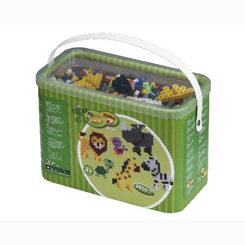 Hama - Maxi 3000 perler og 3 stiftplader - Grøn
