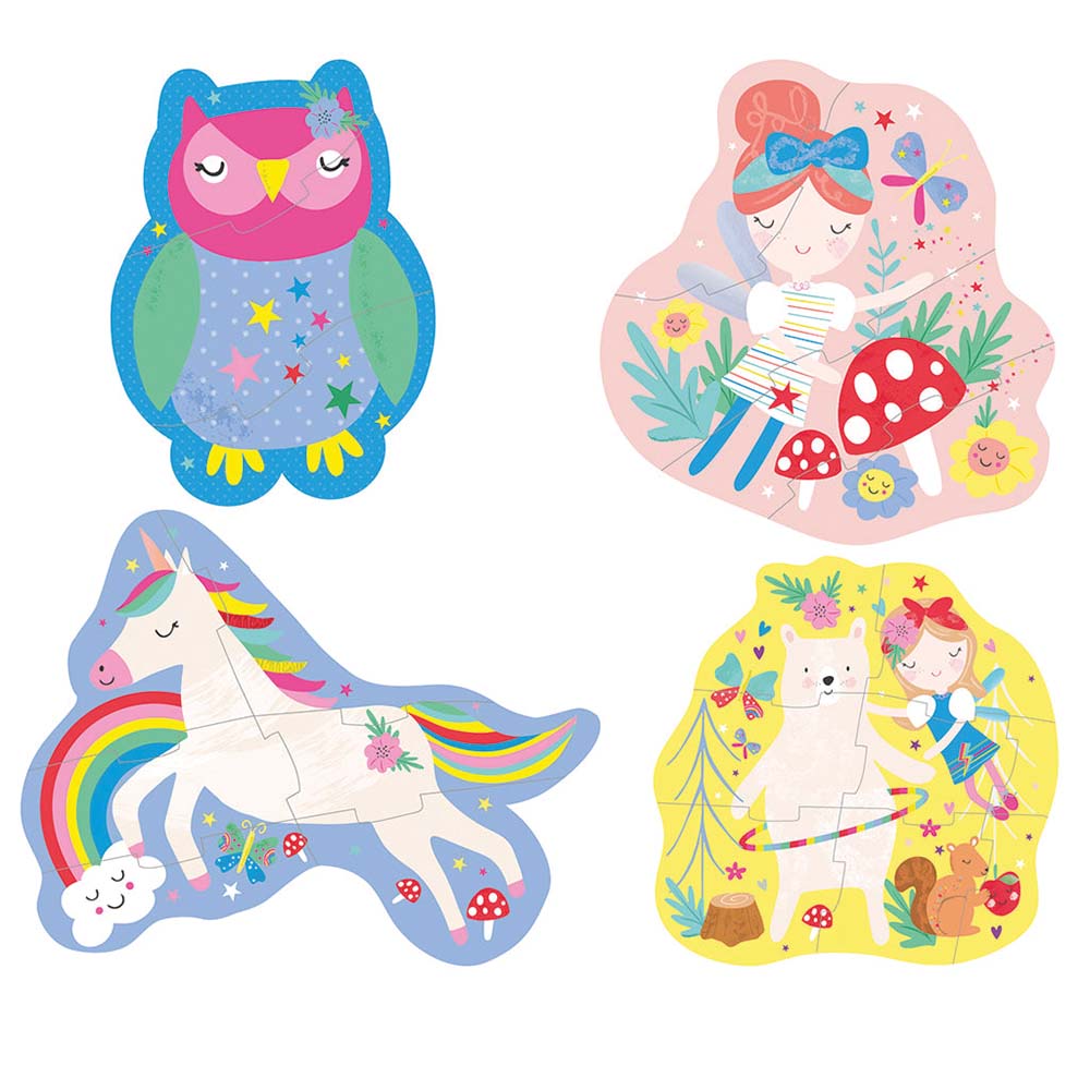 Floss & Rock - Puslespil - Rainbow Fairy - 4 i 1 - 3, 4, 6, 8brk