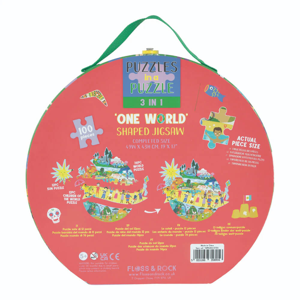 Floss & Rock - Puslespil - One World - 100brk