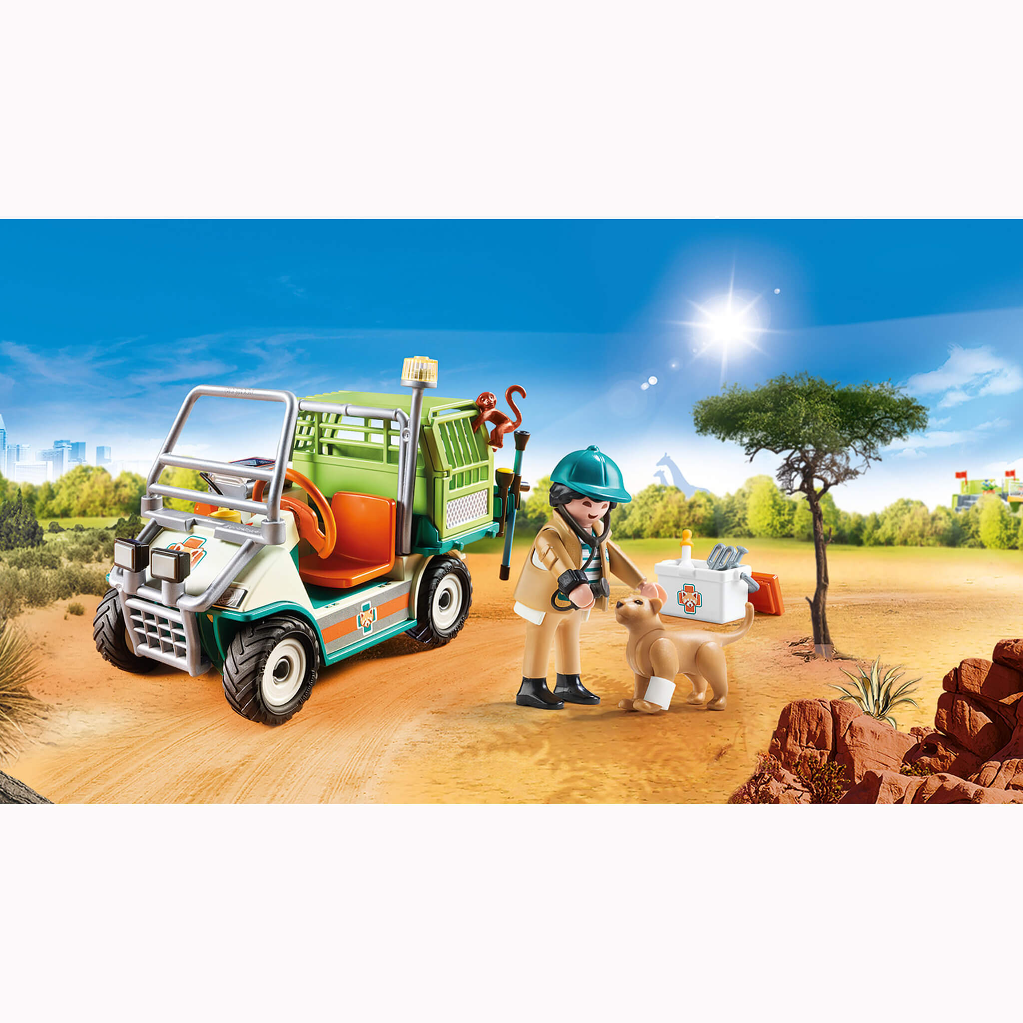 Playmobil - Zoo-dyrlæge med køretøj