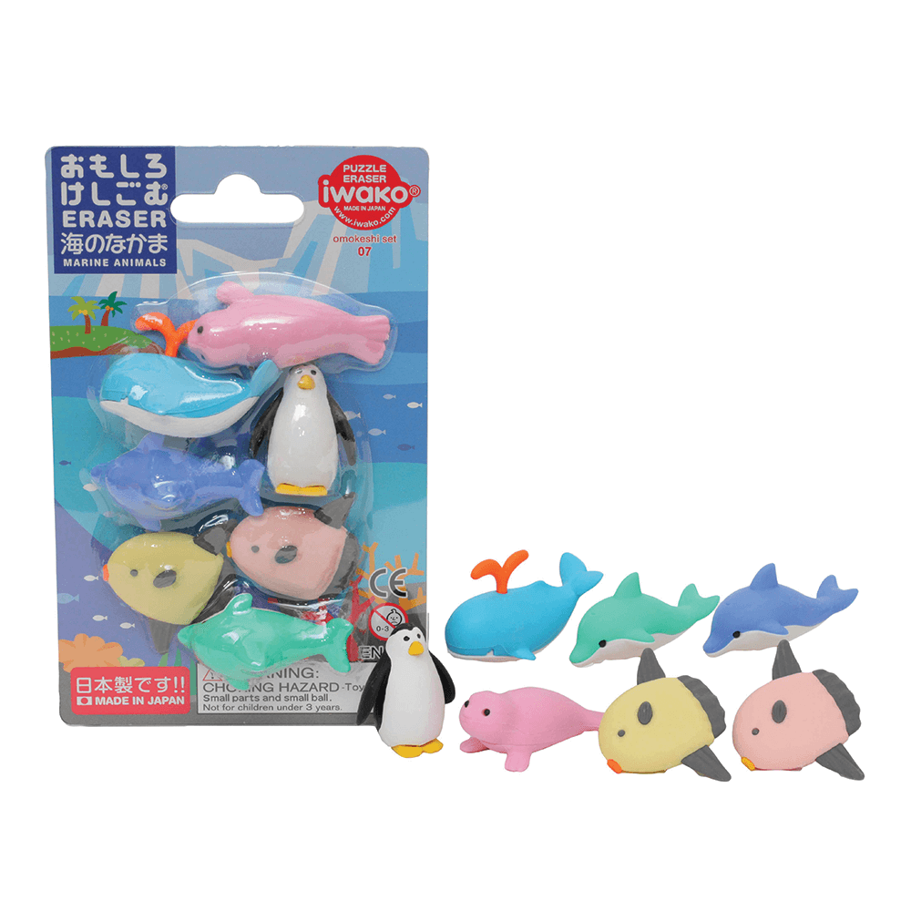 iWako - Viskelæder - Havdyr - 7stk