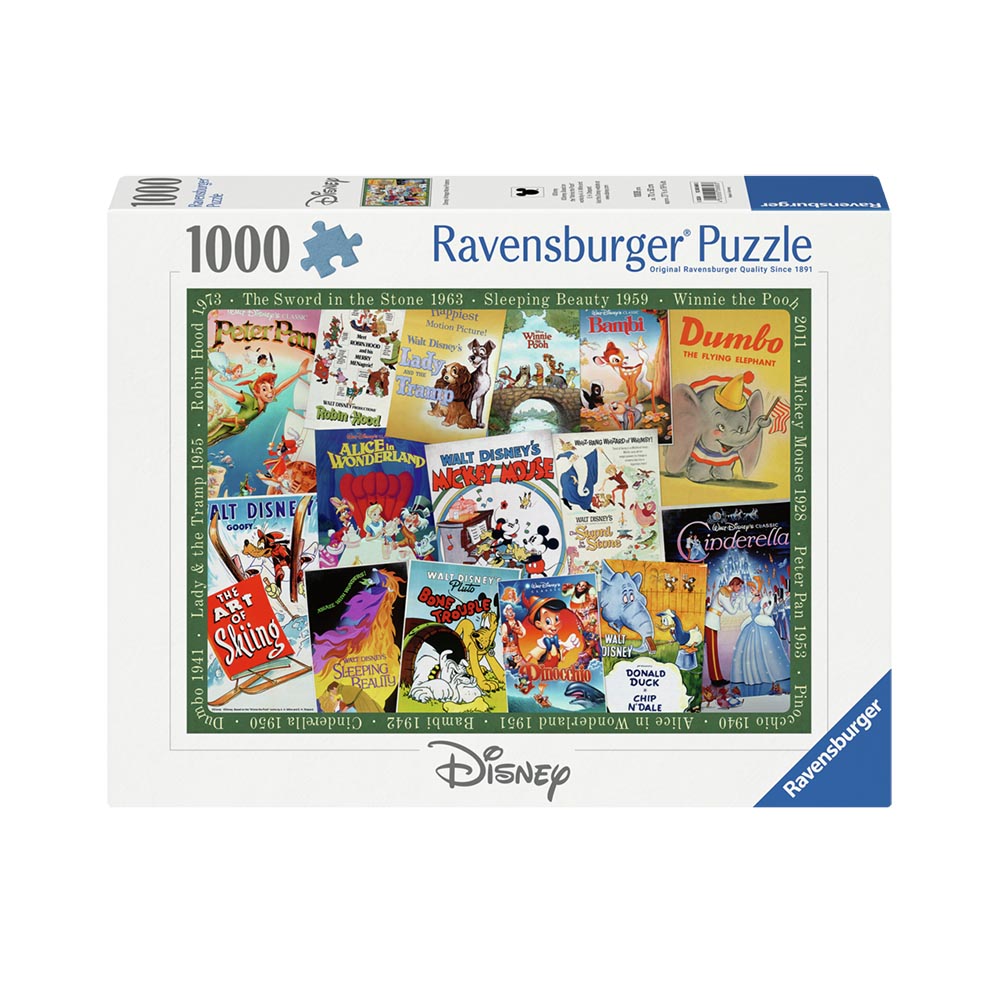 Ravensburger - Disney Vintage Movie Poster - Puslespil - 1000 brikker