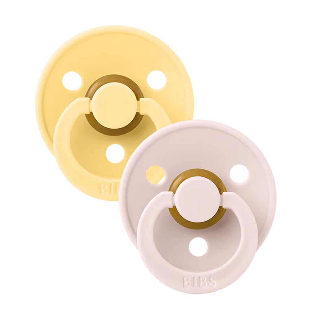 BIBS - Colour 2 Pack - Pale Butter/Petal - STR. 2