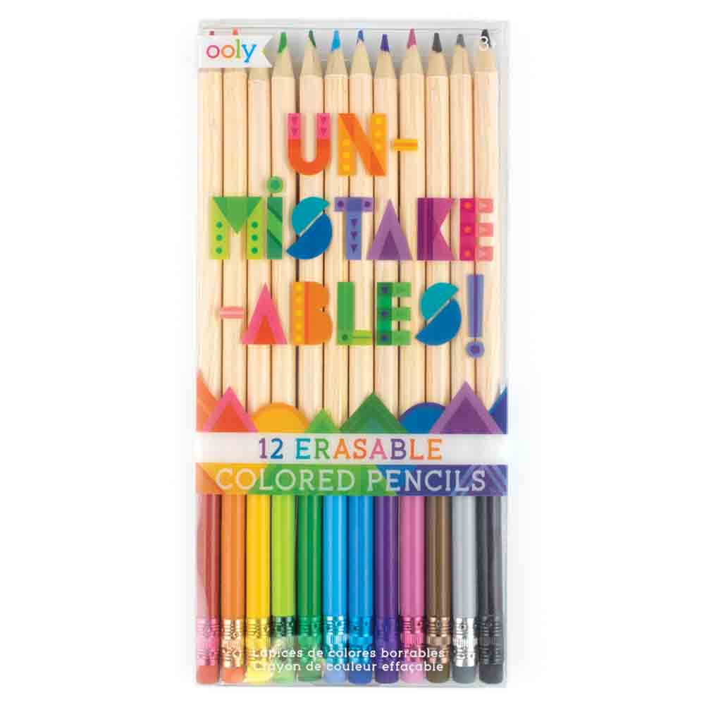 Ooly - Blyanter - Un-Mistake-Ables Erasable Coloured Pencils - 12stk