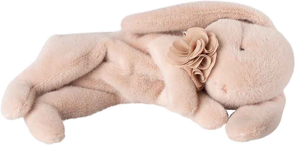 Sovende plyskanin - Small - Pudder, 28cm