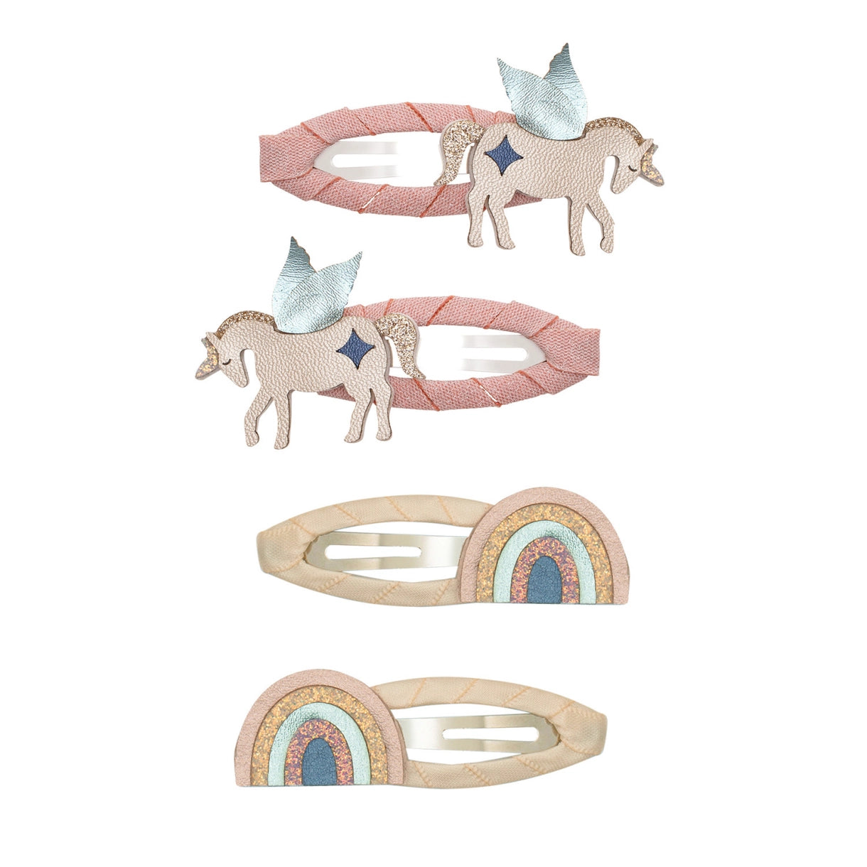 Mimi & Lula - 4 hårspænder - Winged Unicorn Celeste