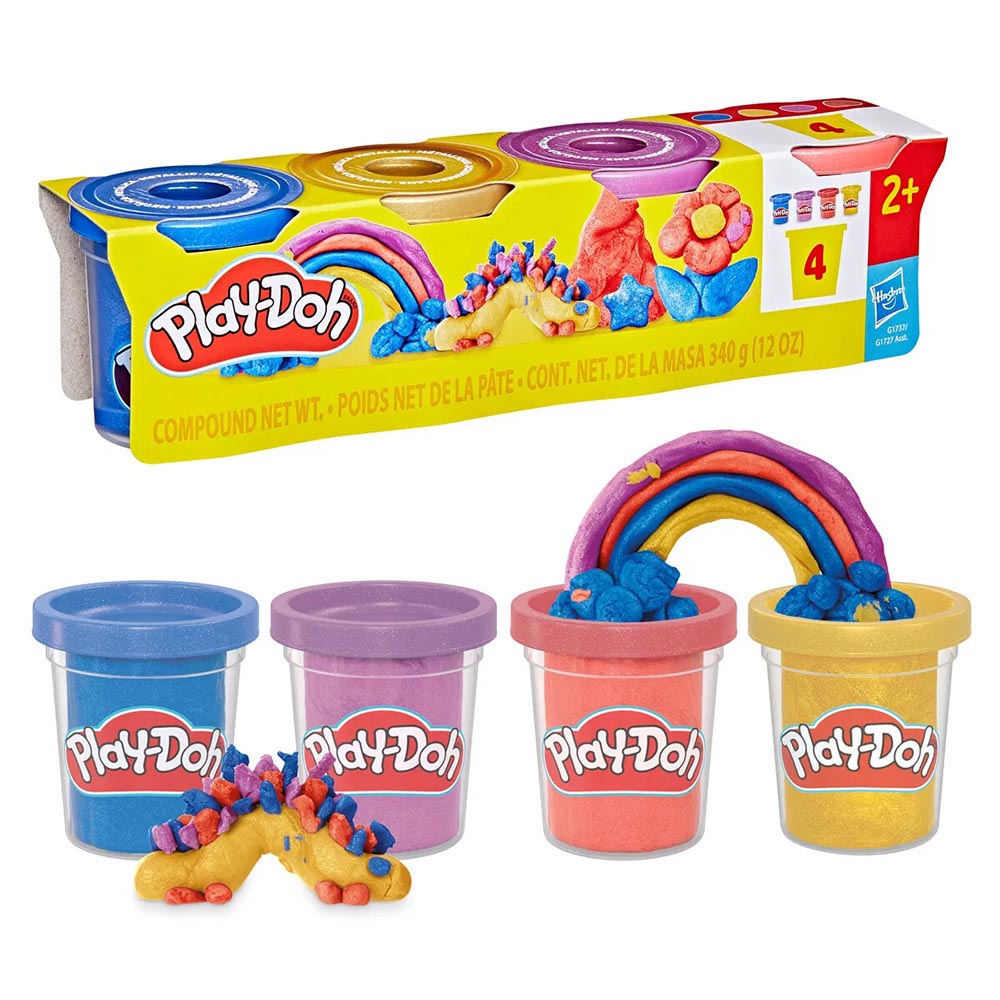 Play-Doh - Shimmery Metallics 4 Pack 340G