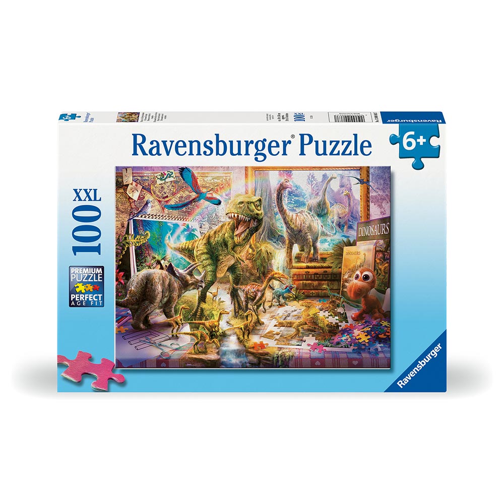 Ravensburger - Dino Toy - Puslespil - 100 brikker