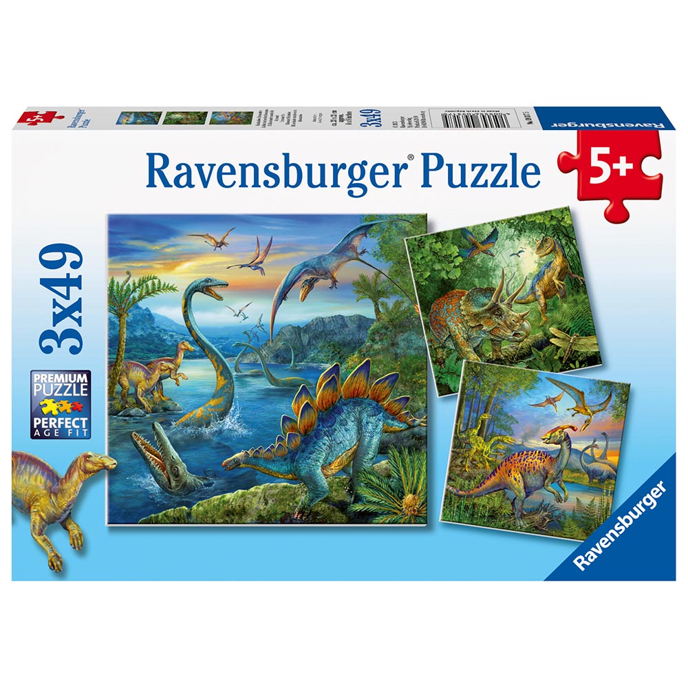 Ravensburger - Dinosaur Fascination - Puslespil 3x49 brikker