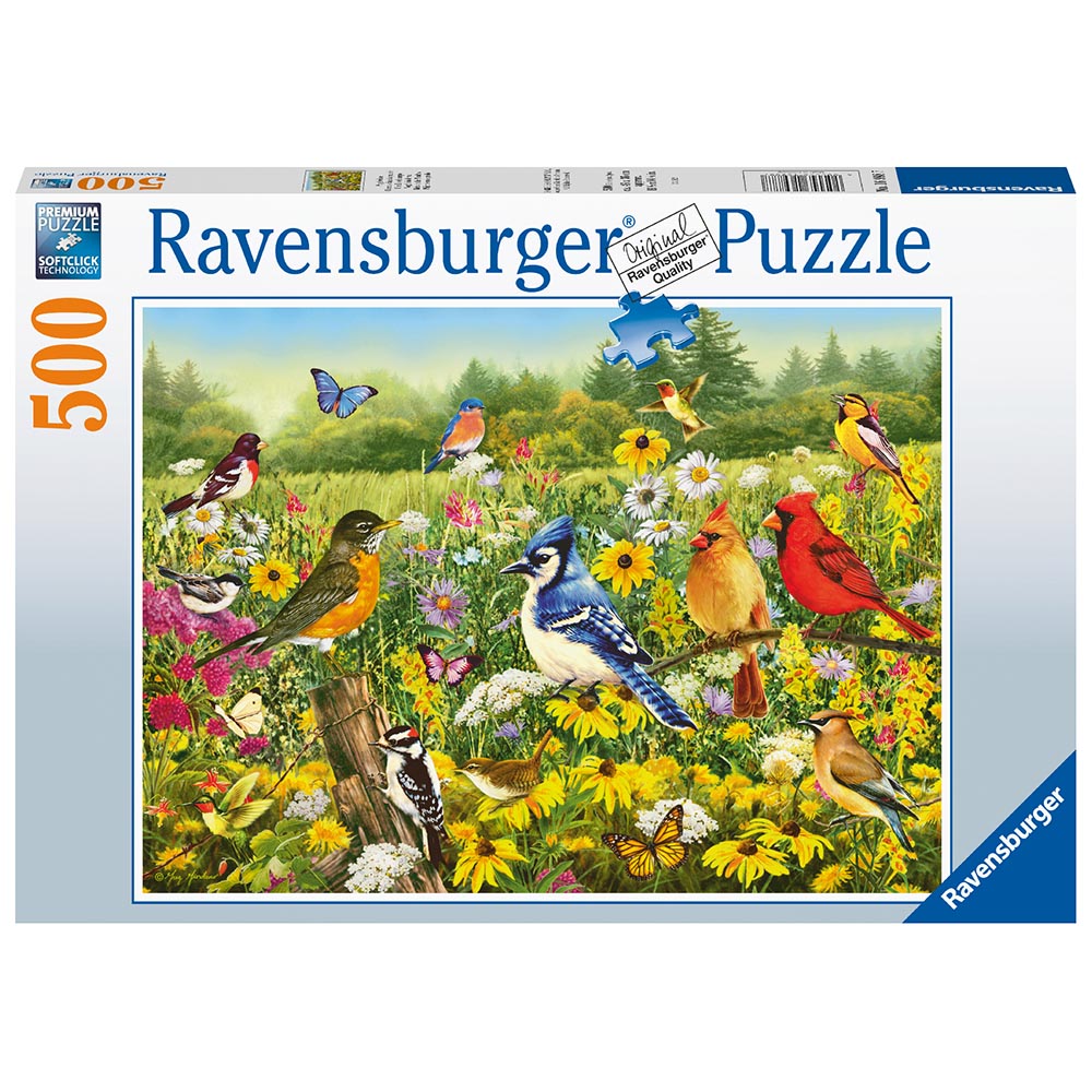 Ravensburger - Fugle i engen - Puslespil 500 brikker